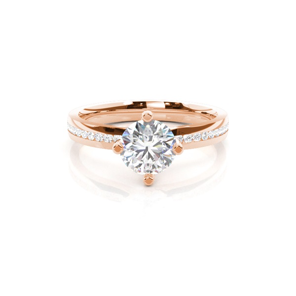 4 Prong Setting Side Stone Engagement Ring