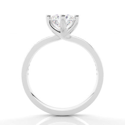 4 Prong Setting Side Stone Engagement Ring