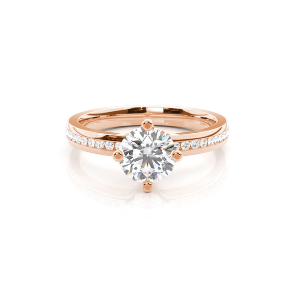 4 Prong Setting Side Stone Engagement Ring