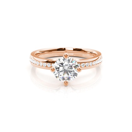Rose Gold Diamond Engagement Rings