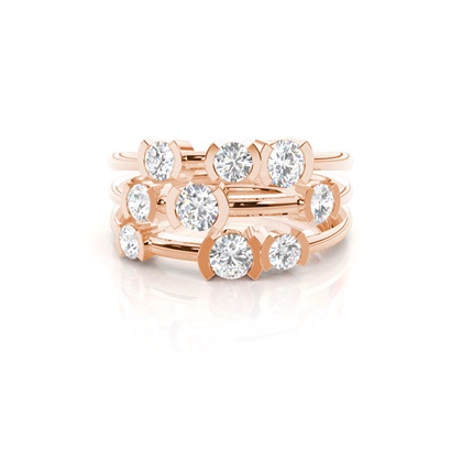 Rose Gold Statement Diamond Rings