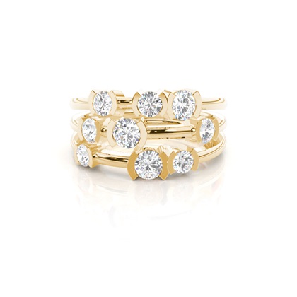 Yellow Gold Statement Diamond Rings