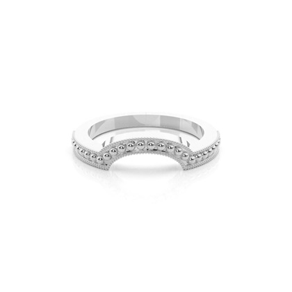Women's White Gold Shaped Wedding Rings