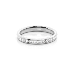 Flacher bequem geschliffener Diamant Trauring