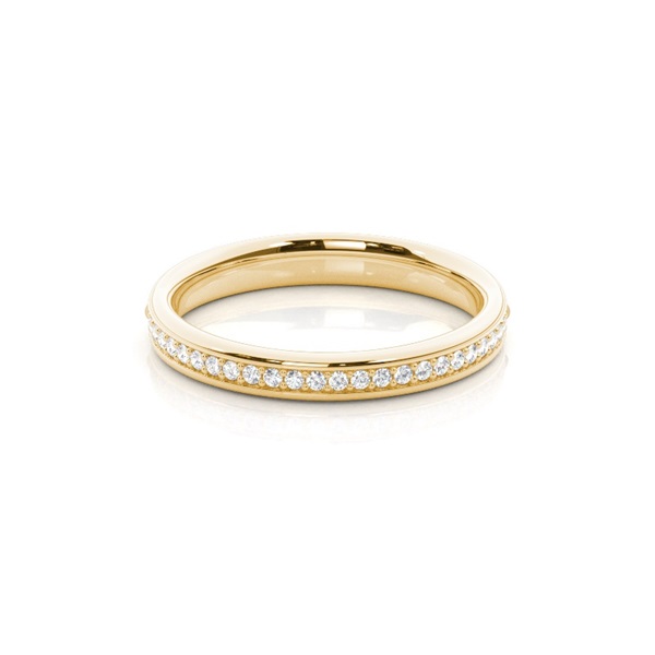 3.10mm Studded Standard Fit Diamond Wedding Band