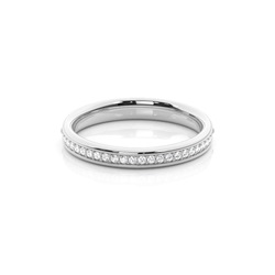 Beschlagene Standard-fit Diamant- Hochzeits-Band