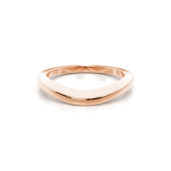 1.80mm Slight Comfort Fit Plain Curve Shaped Wedding Band