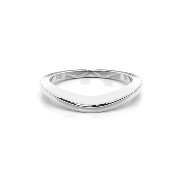 1.80mm Slight Comfort Fit Plain Curve Shaped Wedding Band