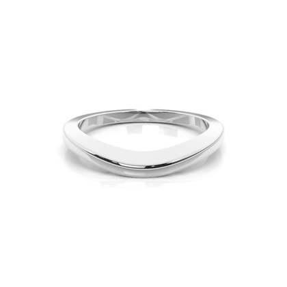 Women's White Gold Shaped Wedding Rings