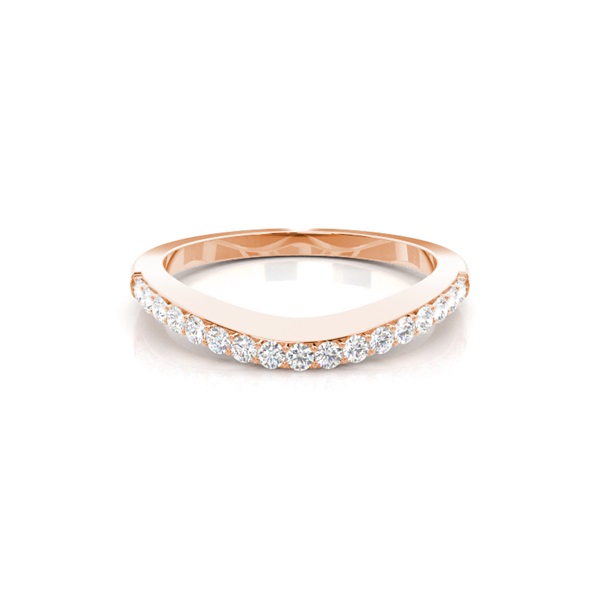 Beschlagene Standard Fit Diamant Hochzeits Band