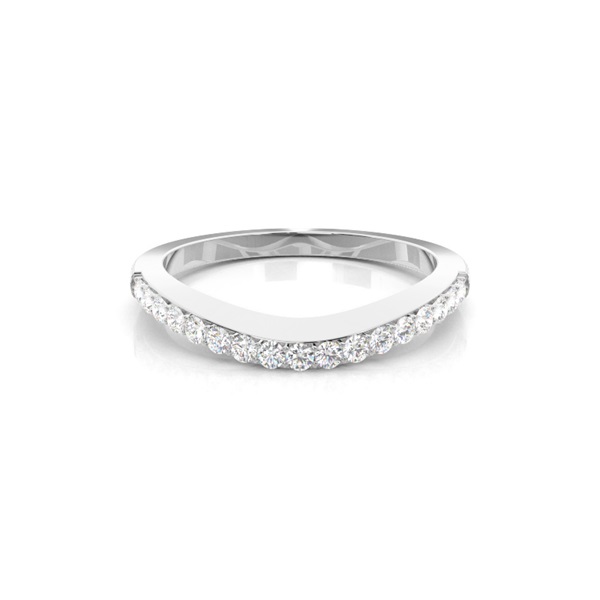 1.80mm Pave Setting Studded Diamond Shaped Band