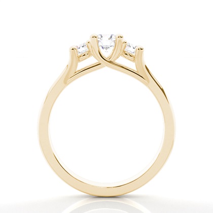 Brilliant Gelbgold Trilogie Verlobungsringe