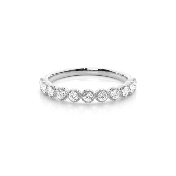 0.35ct. 4 Prong Setting Half Eternity Diamond Ring