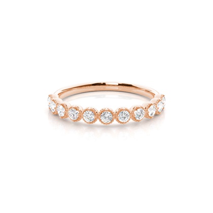 Rose Gold Half Eternity Diamond Rings