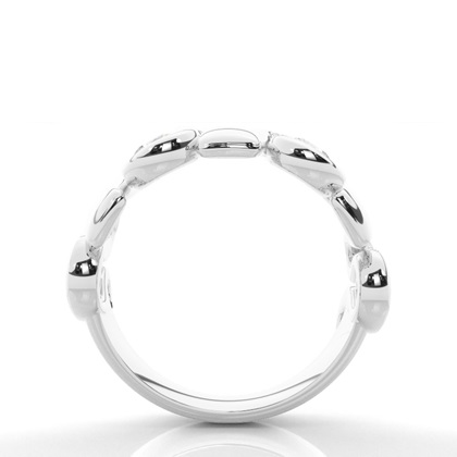 0.75ct. Half Bezel Setting Half Eternity Diamond Ring