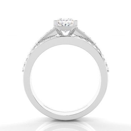 Princess Platinum Bridal Set Engagement Rings