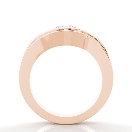 Rose Gold Bridal Set Diamond Engagement Rings