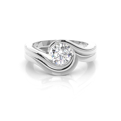                                    White Gold Bridal Set Diamond Engagement Ring