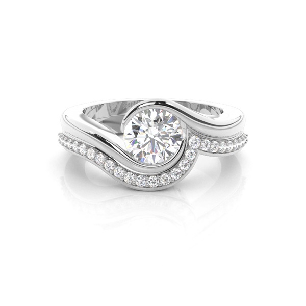 White Gold Bridal Set Diamond Engagement Ring