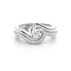 White Gold Bridal Set Diamond Engagement Ring