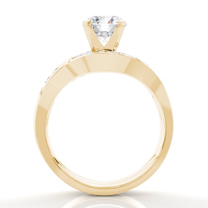 Yellow Gold Bridal Set Diamond Engagement Rings