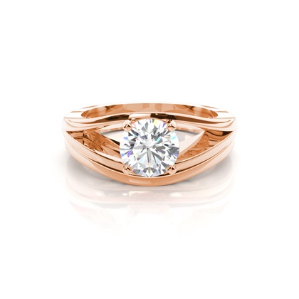 Rose Gold Bridal Set Diamond Engagement Rings