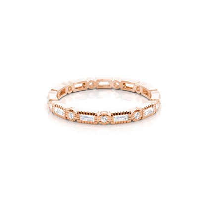 Rose Gold Full Eternity Diamond Rings