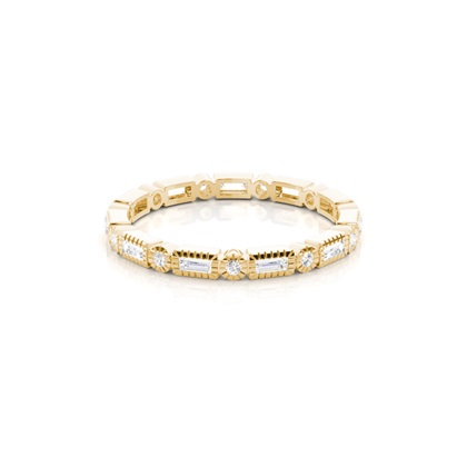 Yellow Gold Eternity Diamond Rings
