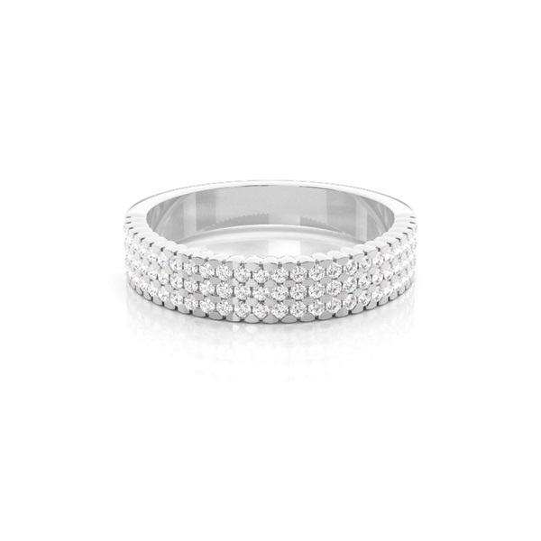 0.45ct. 4 Prong Setting Half Eternity Diamond Ring