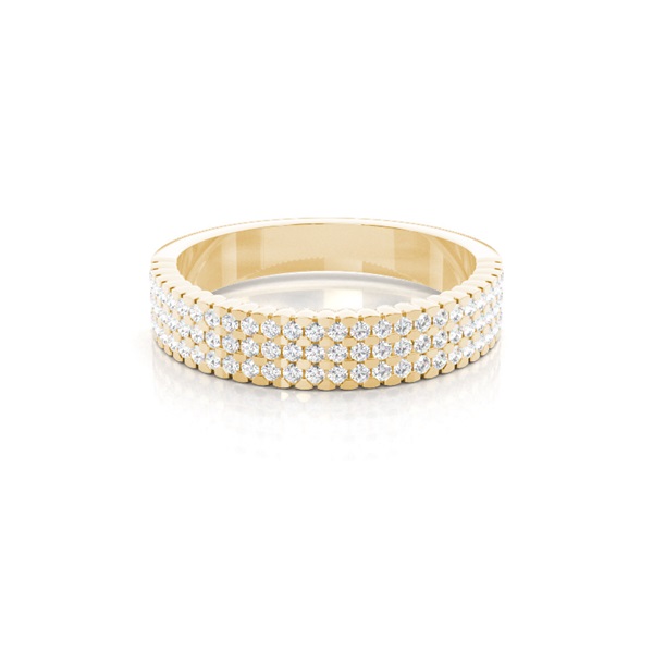 0.45ct. 4 Prong Setting Half Eternity Diamond Ring