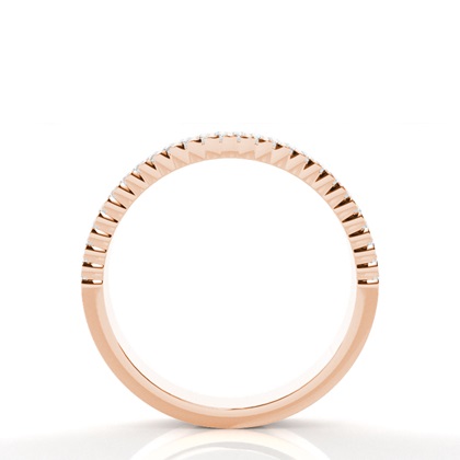 Rose Gold Half Eternity Diamond Rings