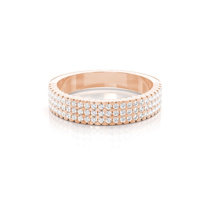 Rose Gold Half Eternity Diamond Rings