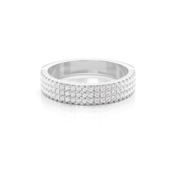 0.45ct. 4 Prong Setting Half Eternity Diamond Ring