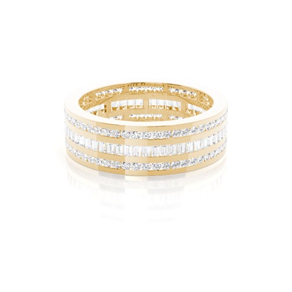 Yellow Gold Eternity Diamond Rings