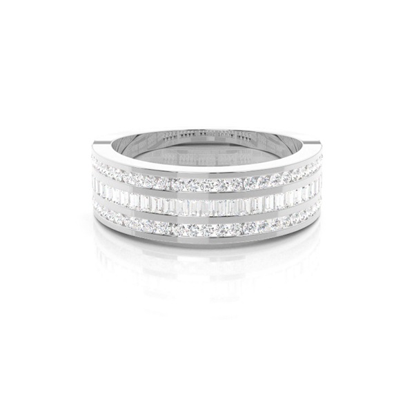 Channel Setting Half Eternity Diamond Ring