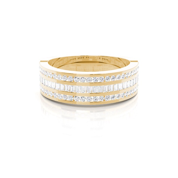 Channel Setting Half Eternity Diamond Ring