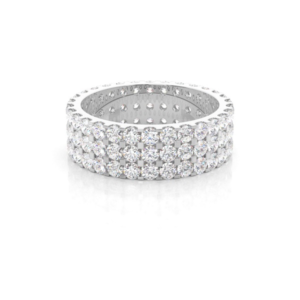 6.00mm 4 Prong Setting Full Eternity Diamond Ring