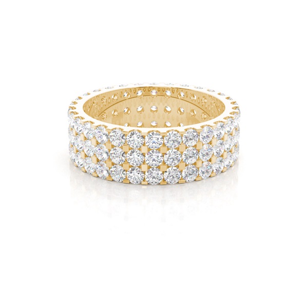 6.00mm 4 Prong Setting Full Eternity Diamond Ring