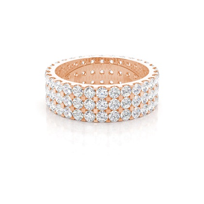 Rose Gold Full Eternity Diamond Rings