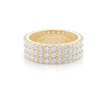 Yellow Gold Eternity Diamond Rings