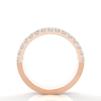 Rose Gold Half Eternity Diamond Rings
