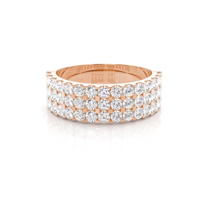 Rose Gold Half Eternity Diamond Rings
