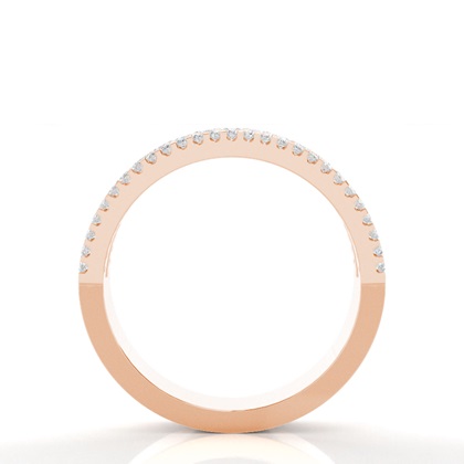 Rose Gold Half Eternity Diamond Rings