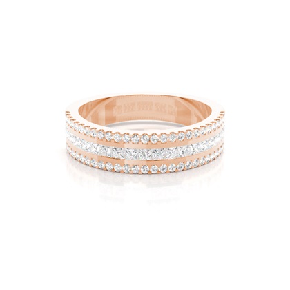 Rose Gold Half Eternity Diamond Rings
