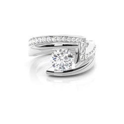 White Gold Bridal Set Diamond Engagement Ring