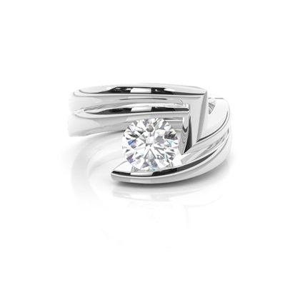 White Gold Bridal Set Diamond Engagement Ring