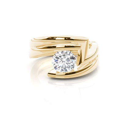 Yellow Gold Bridal Set Diamond Engagement Rings