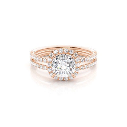 Cushion Bridal Diamond Engagement and Wedding Ring Sets