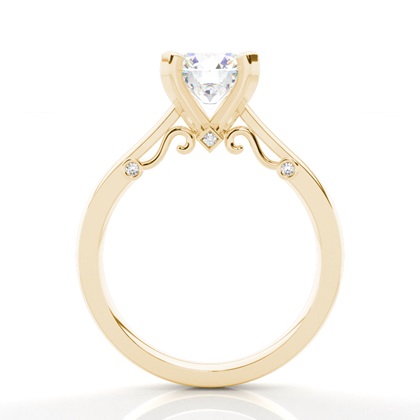 Yellow Gold Solitaire Diamond Rings
