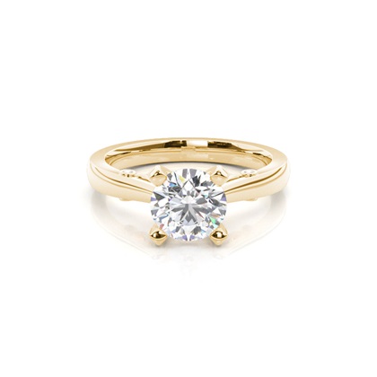 Yellow Gold Solitaire Diamond Rings
